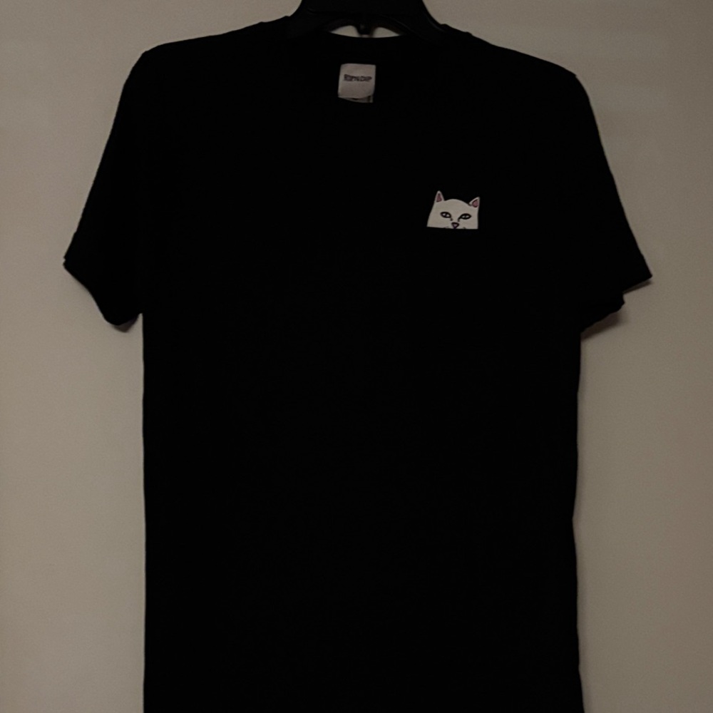 Ripndip Black Tee with Cat Graphic